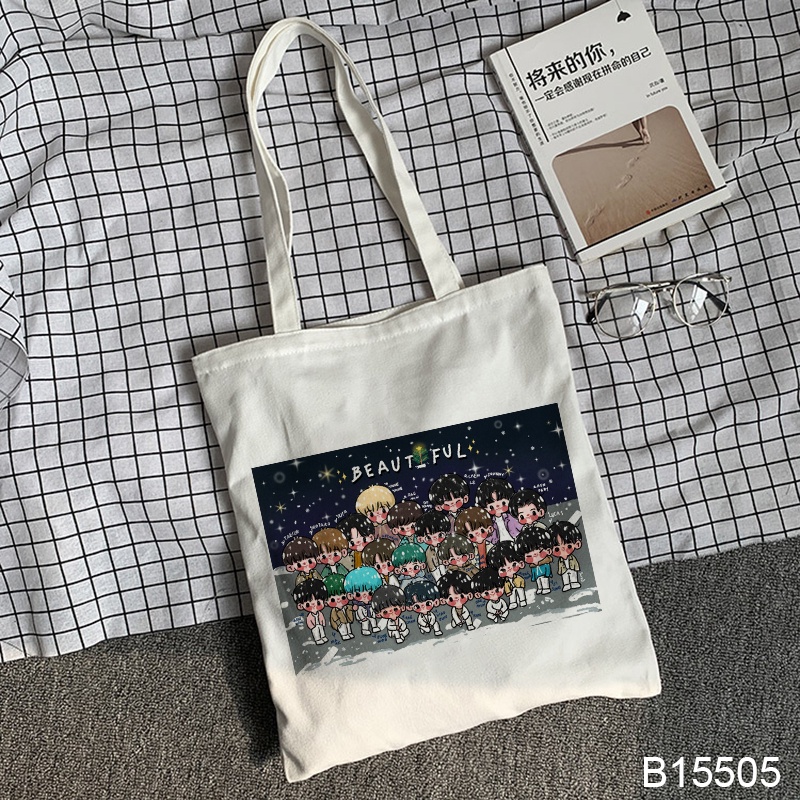 Nct Túi tote Vải canvas In Hình Vũ Trụ Thời Trang Cho Học Sinh