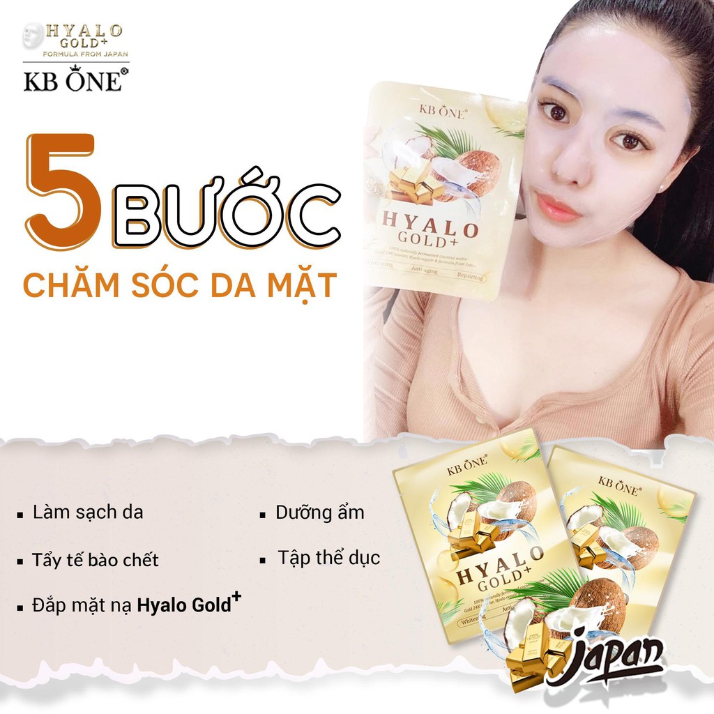 Mặt nạ dừa tươi HYALO KBONE ( Hộp 7 Miếng )