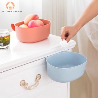 ABH❤Over The Cabinet Kitchen Bath Waste Bin Trash Can Basket Hanging Rack Holder