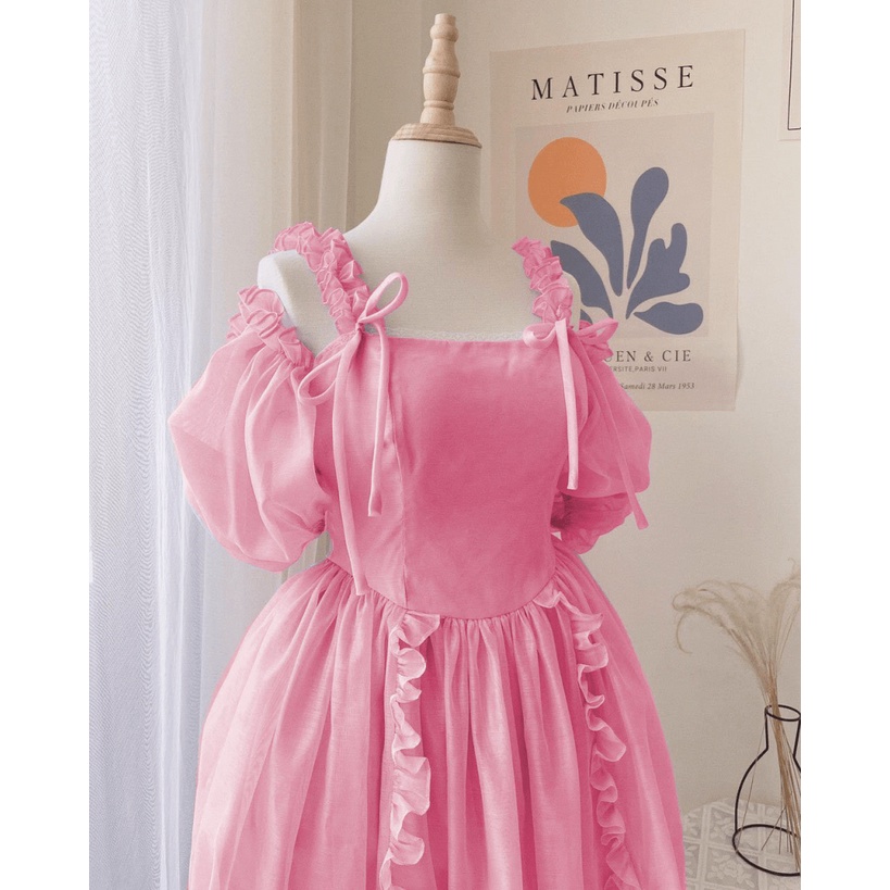 ĐẦM TƠ ÁNH KIM CÔNG CHÚA SIÊU ĐẸP CHO CHỊ EM DIỆN ĐI CHƠI, ĐI DU LỊCH UP Shop Valentina