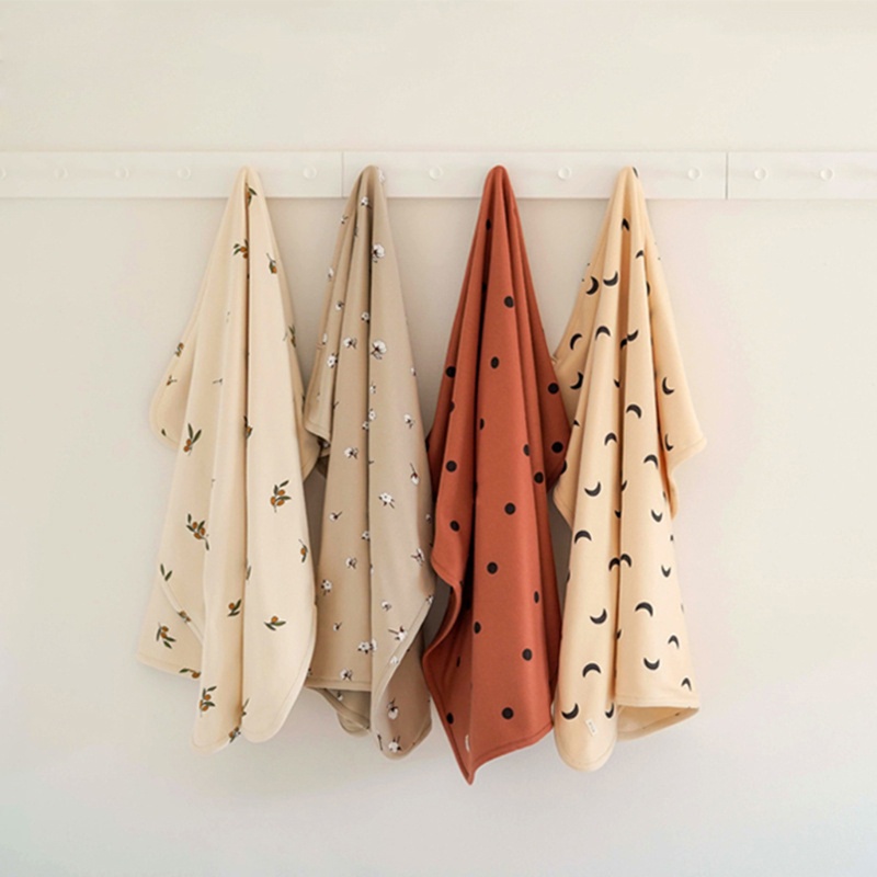 Chăn Quấn Em Bé Bằng Cotton Mềm Mại In Họa Tiết Xinh Xắn