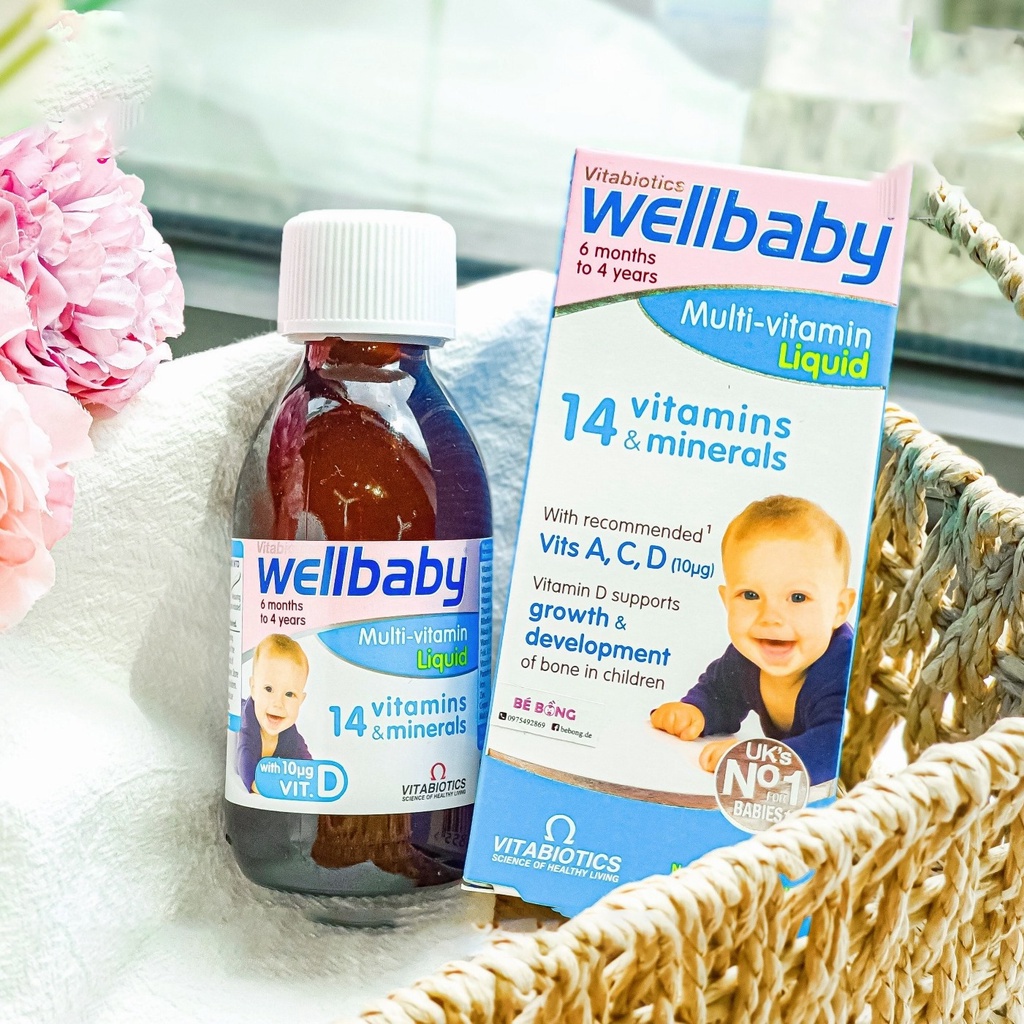Vitamin Tổng Hợp Wellbaby Multivitamin Liquid nội địa Anh cho bé từ 6 tháng tuổi [CHÍNH HÃNG]