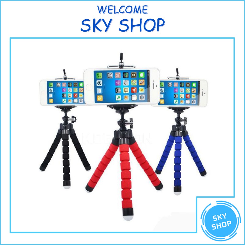 Tripod Kẹp 3 chân Bạch Tuộc Giữ Điện Thoại Chụp Hình, Quay Phim, Livetream - Dễ Dàng Uốn Dẻo Bám Địa Hình