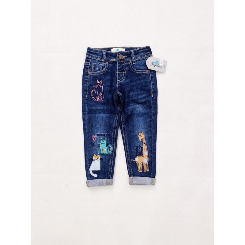 Quần bò bé gái sugar bear 1-2 tuổi đến 10/12 tuổi