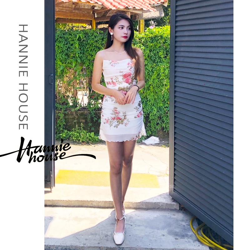 Hannie-Women Vintage Floral Ruched Mesh Package Hip Slip Dress