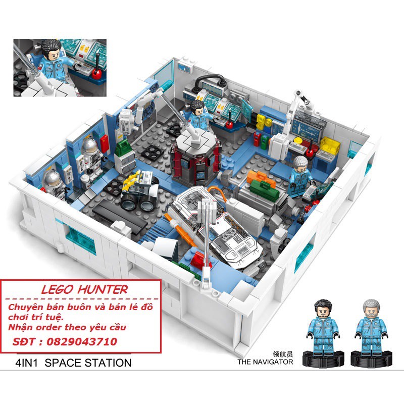 Bộ lắp ráp Lego Phòng thí nghiệm nghiên cứu khoa học vũ trụ 4 in 1 SY 107021 107022 107023 107024