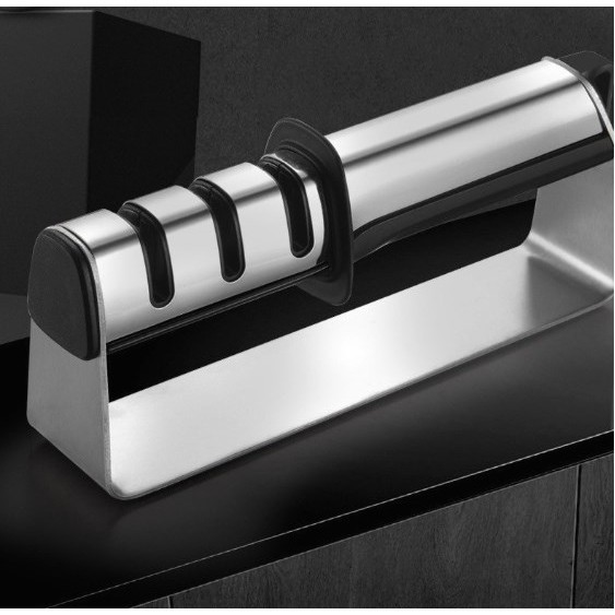 Dụng Cụ Mài Dao Cầm Tay 3 Rãnh Bằng Inox Cao Cấp (Mài Dao Đắt)