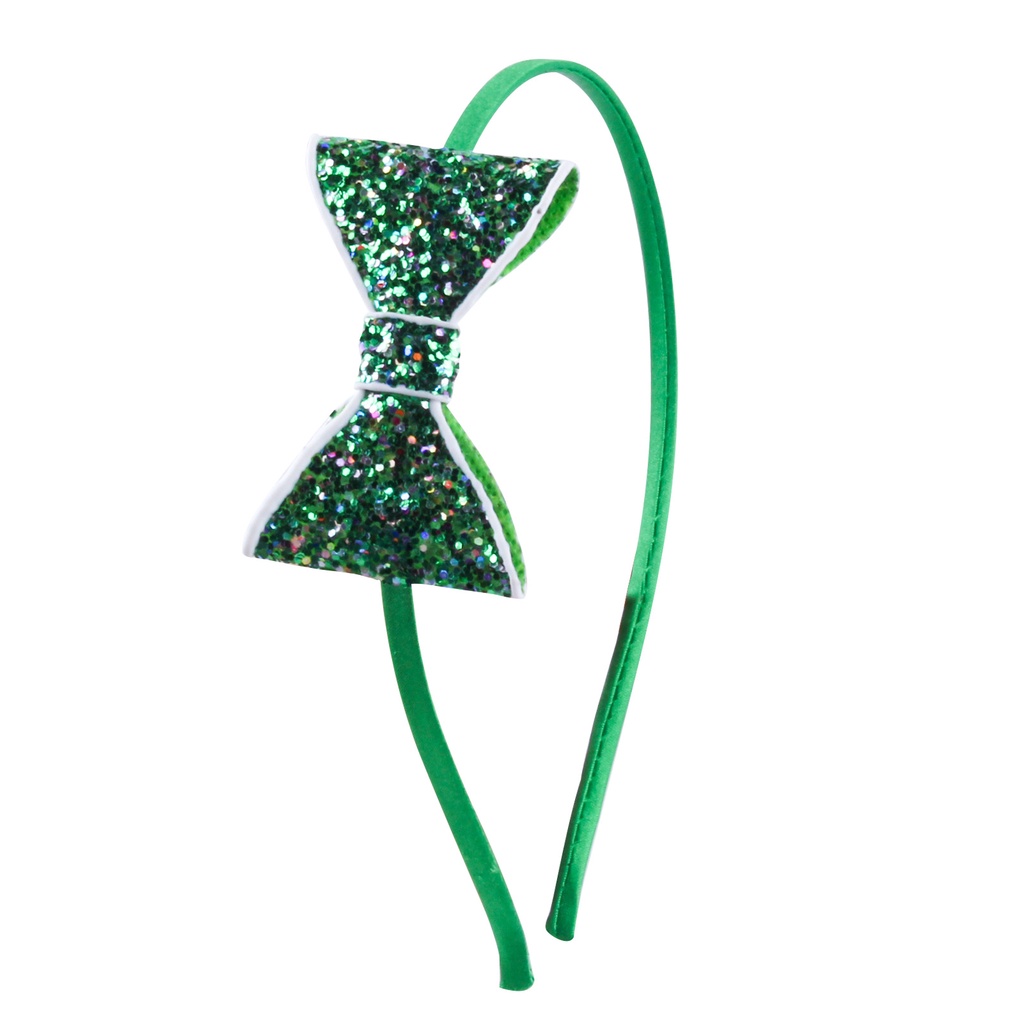 Băng Đô Nơ Đính Kim Sa Màu Sắc Ngọt Ngào Xinh Xắn Cho Bé Gái