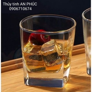 Bộ 6 ly thủy tinh đáy vuông việt tiệp 280ml, 160ml