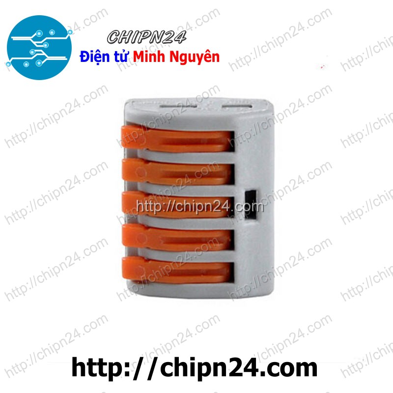 [2 CÁI] Nối dây điện PCT-215 (Khớp nối dây 5 khe thông nhau)