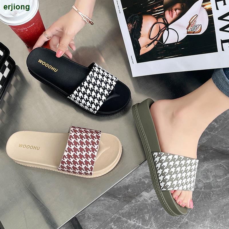 Dép Đi Trong Nhà Đế Dày Tăng Chiều Cao Chống Trượt Thời Trang Mùa Hè Cho Nữ