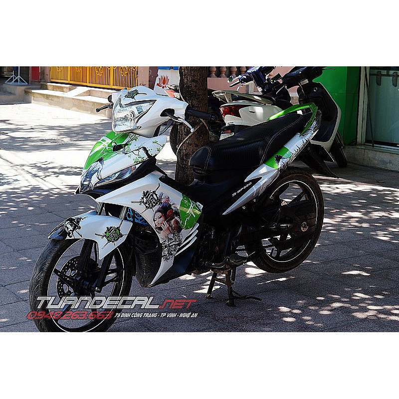 Tem Trùm Exciter 135 Samurai xanh lá