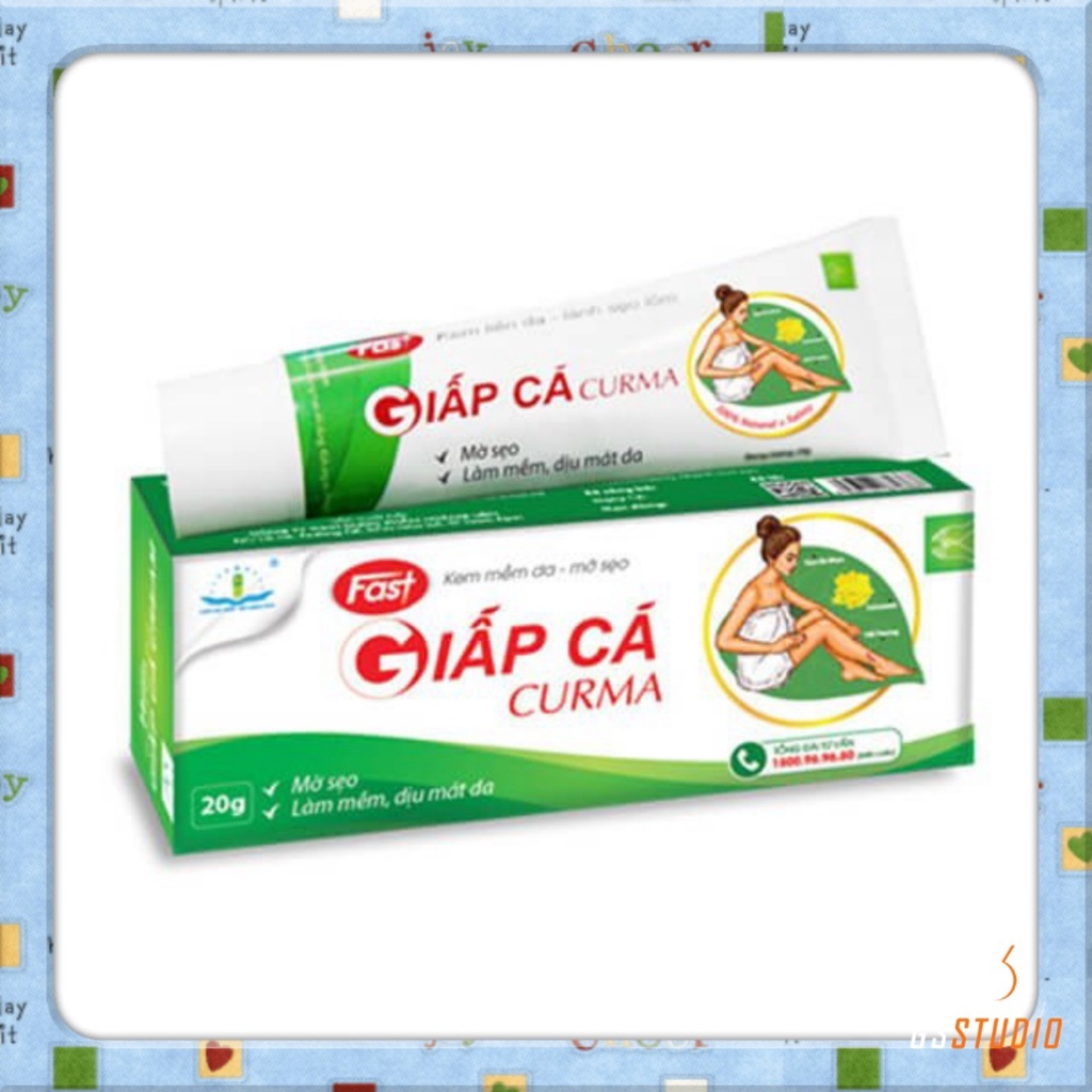 Kem liền da giấp cá Curma - Giúp mờ sẹo thâm, lành sẹo lõm các vết bỏng trên da, tăng quá trình tái tạo da Tuýp 20g