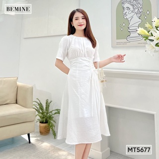 Đầm rút eo cổ tròn BEMINE MT5677