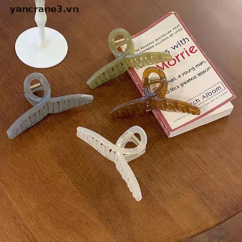 Kẹp Tóc Dạng Đĩa Chéo Bằng Acrylic Nhám 3.vn