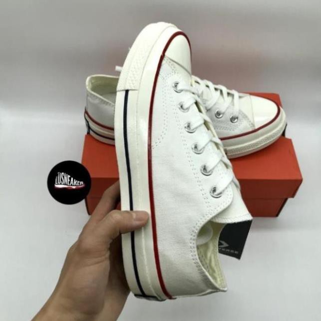 Giày Convers thấp cổ đen trắng 💝FREESHIP💝 Giầy thể thao nam nữ đủ size, Sneaker nữ trắng - Sale 1