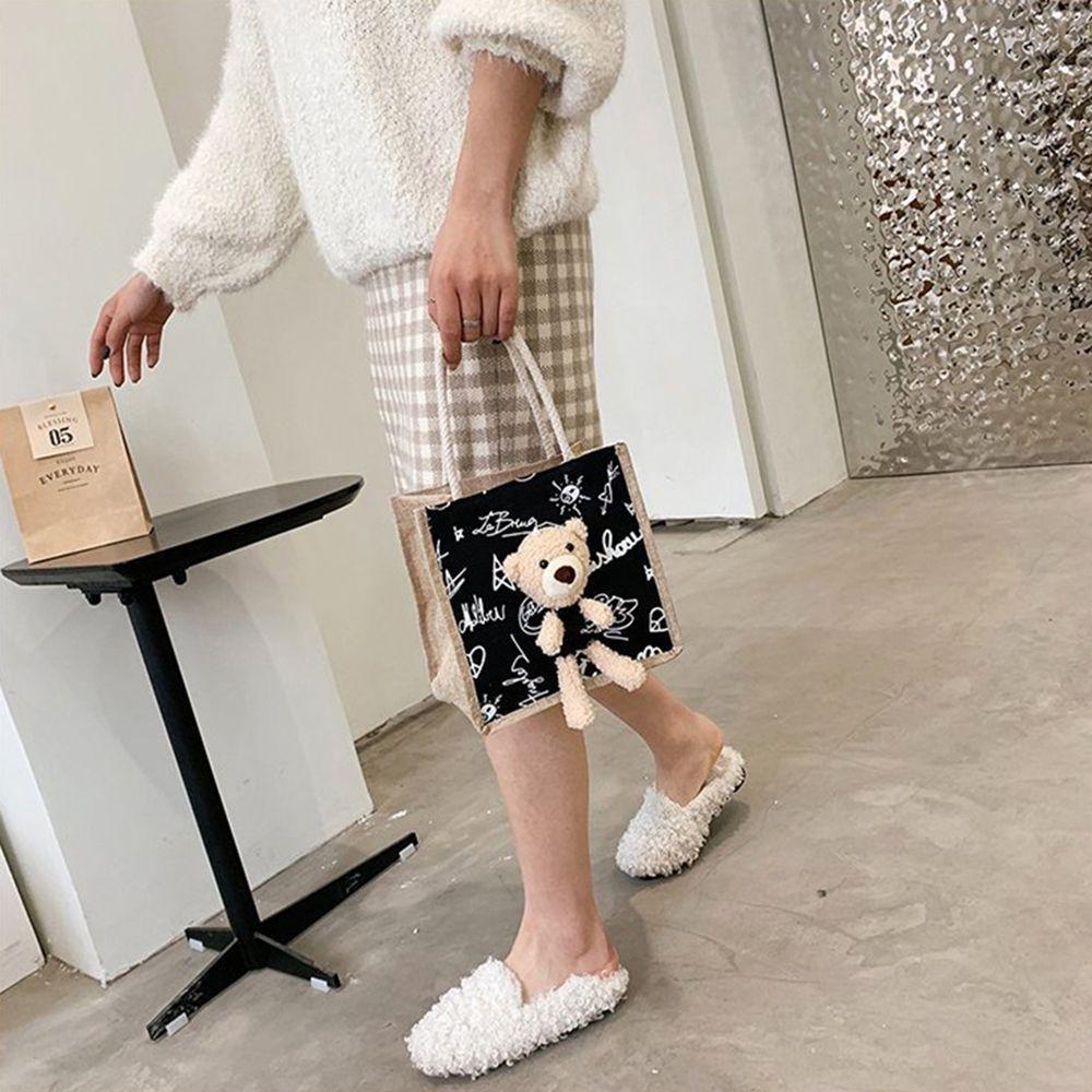 Túi Xách Canvas Họa Tiết Hoạt Hình Dễ Thương