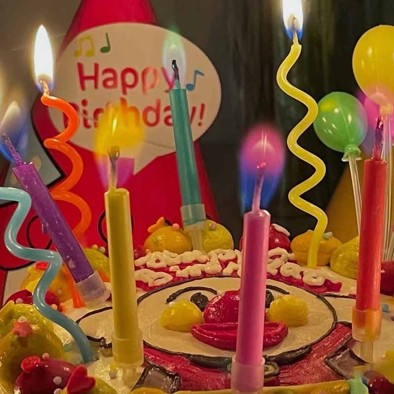 Nến Cây Tạo Lửa Đủ Màu Sắc Khi Đốt Trang Trí Sinh Nhật Trang Trí Bánh Kem - Yori Party