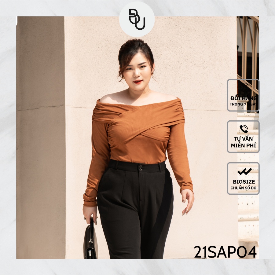 Áo len trễ vai BIGSIZE (55kg đến 95kg) - 21SAP04 - [BUStu Bigsize]