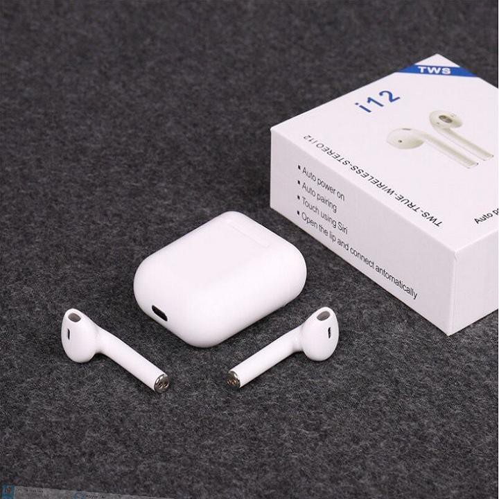 SIÊU HOT Tai Nghe Bluetooth Chính Hãng I12 Không Dây Nhét Tai Phụ Kiện Điện Thoại IOS Và Android ÂM THANH CHÂN THỰC