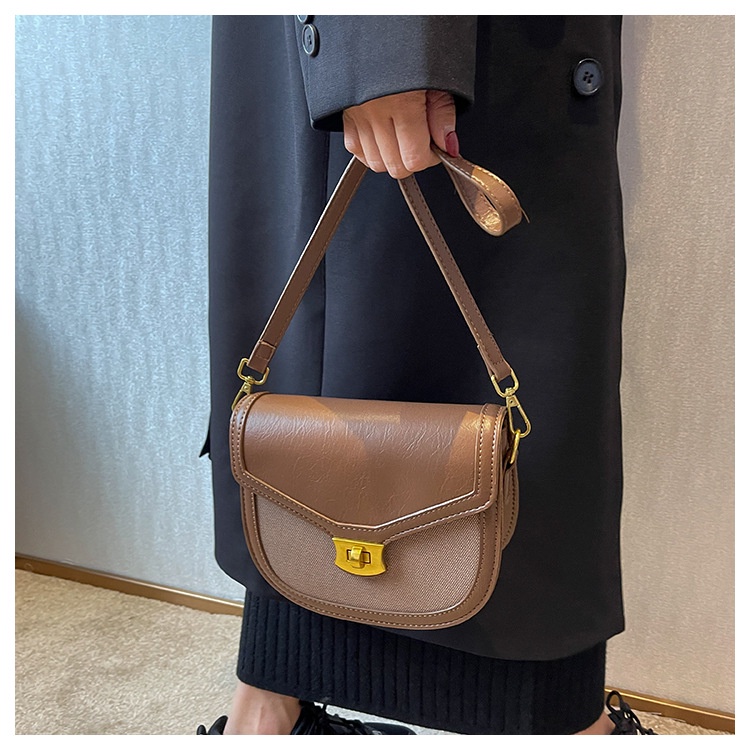 Túi Đeo JASMIN NOIR chéo bằng vải oxford có khóa phong cách cổ điển dành cho nữ