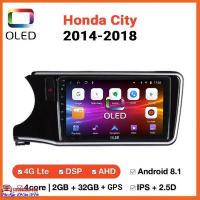 [rẻ] [ SALE ] [Rẻ số 1] Màn Hình Android Oled C2 Theo Xe HONDA CITY 2014-2018 .