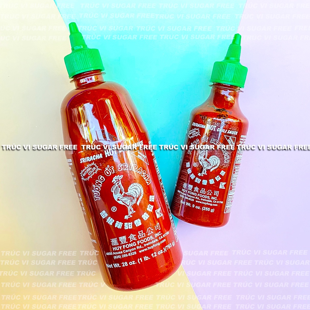 [Không calo] Tương ớt không đường Sriracha ( eat clean, keto, ăn kiêng, tiểu đường)