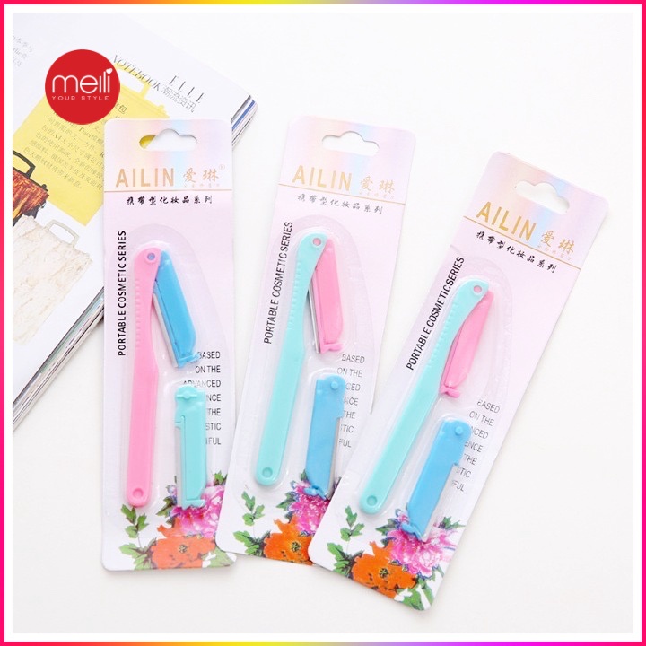 [Bộ 2 Lưỡi] Dao Cạo Lông Mày Ailin Sắc Bén - Dụng Cụ Tỉa Lông Mày, Tóc Mái tiện lợi
