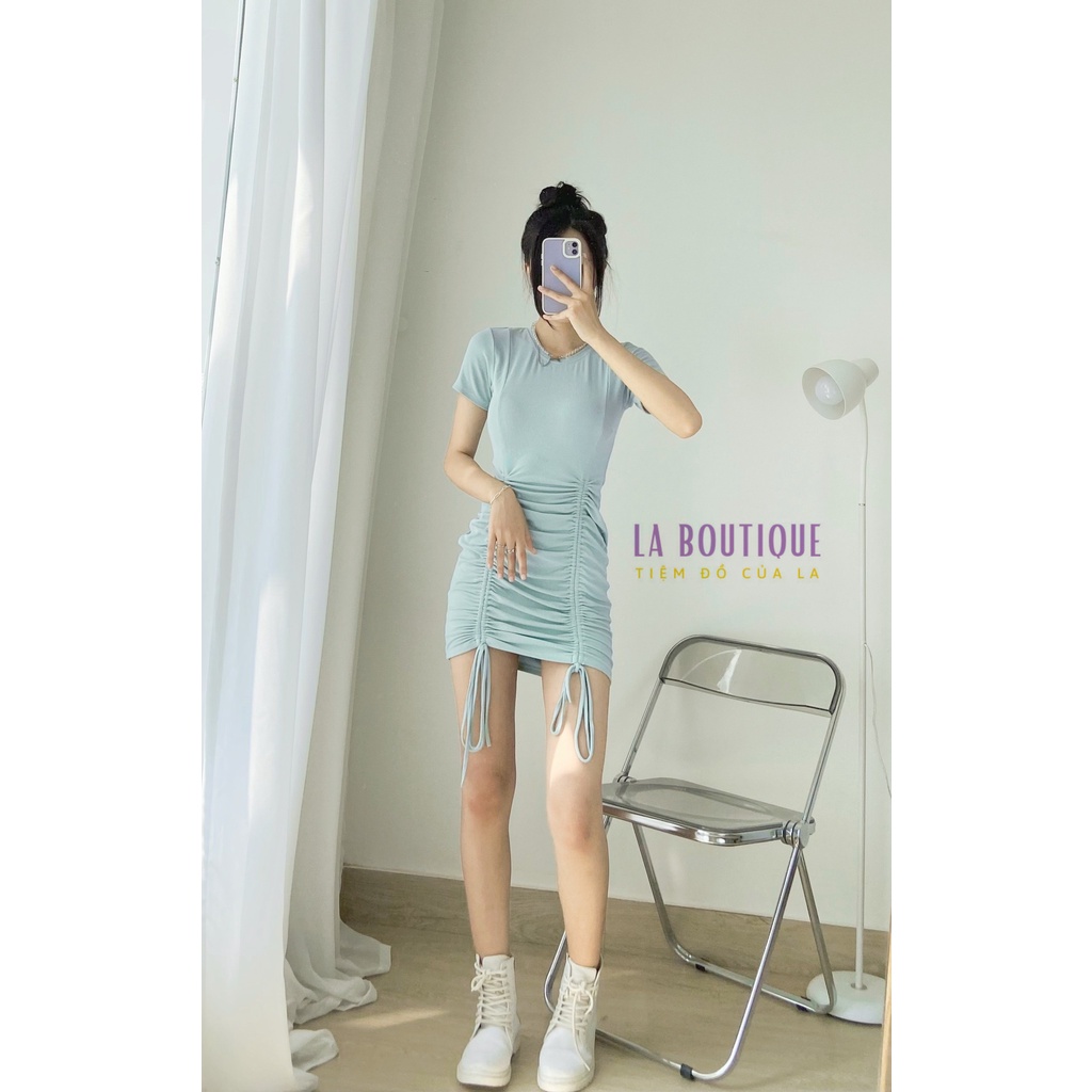 Đầm Body Tay Ngắn Rút Dây Sexy Tôn Dáng - LA BOUTIQUE