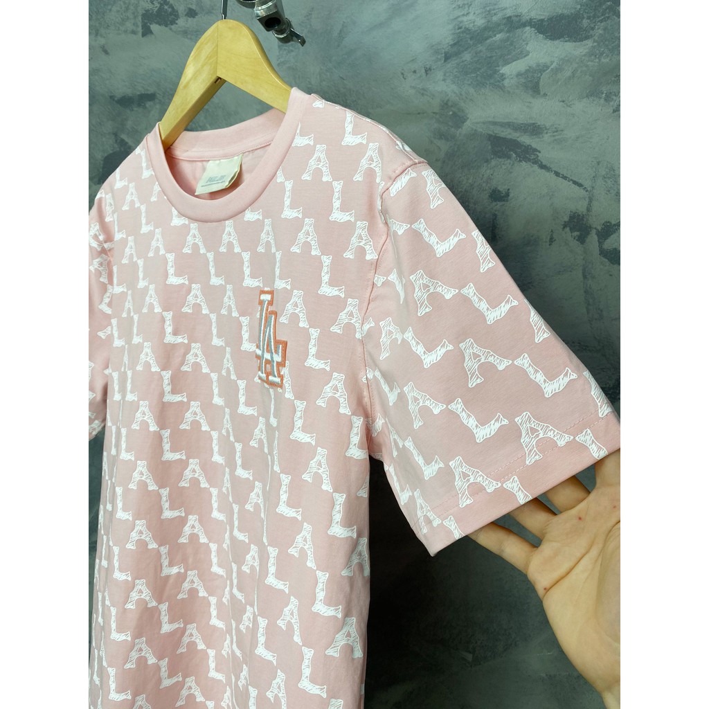 (HÀNG XUẤT XỊN) Áo hồng cam LA015 MONOGRAM L//A OVERFIT TEE PINK Made in V/N full tag code  Size XS S M L