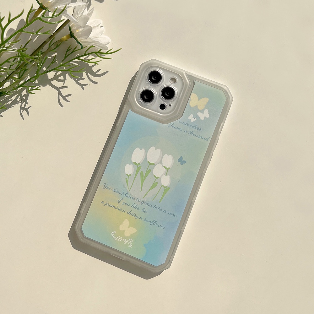 Ốp lưng iphone Hoa Tulips Trắng Và Tím 13promax/13pro/13/12promax/12pro/12/11promax/11/7plus/8plus
