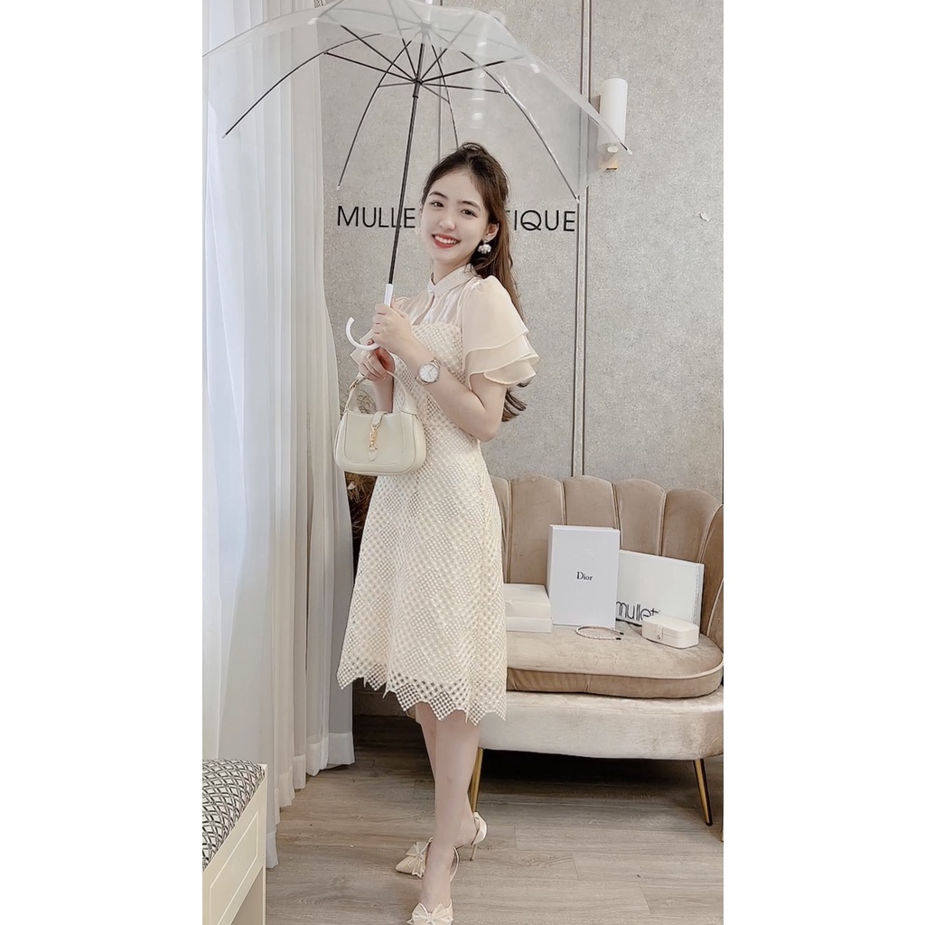 ĐẦM REN PHA TƠ ORGANZA by MULLET