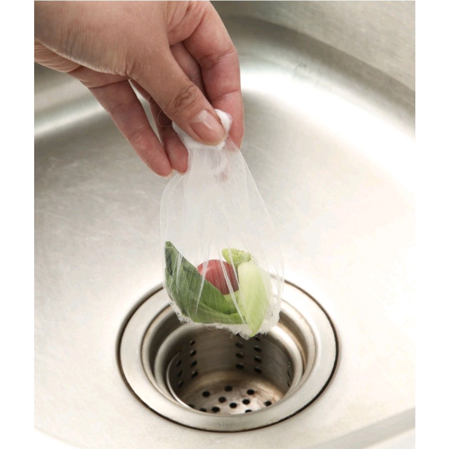 Túi lọc đựng rác thừa giúp bạn loại bỏ rác tiện lợi 100 Túi Lọc Rác Bồn Rửa Chén Bát,
