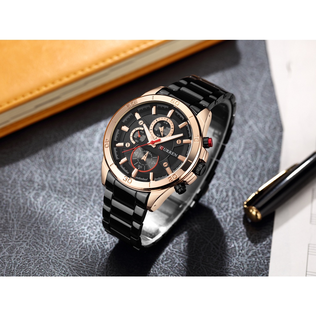 ĐỒNG HỒ NAM CURREN 8275 CAO CẤP, DÂY THÉP KHÔNG GỈ