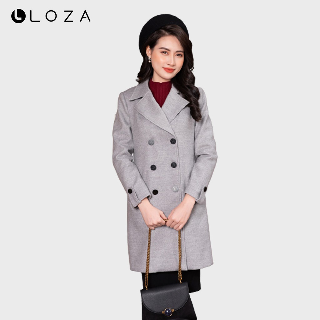 [Mã FASHIONMALLT4 giảm 15% đơn 150k] Áo khoác dạ dáng suông-LOZA LK11005