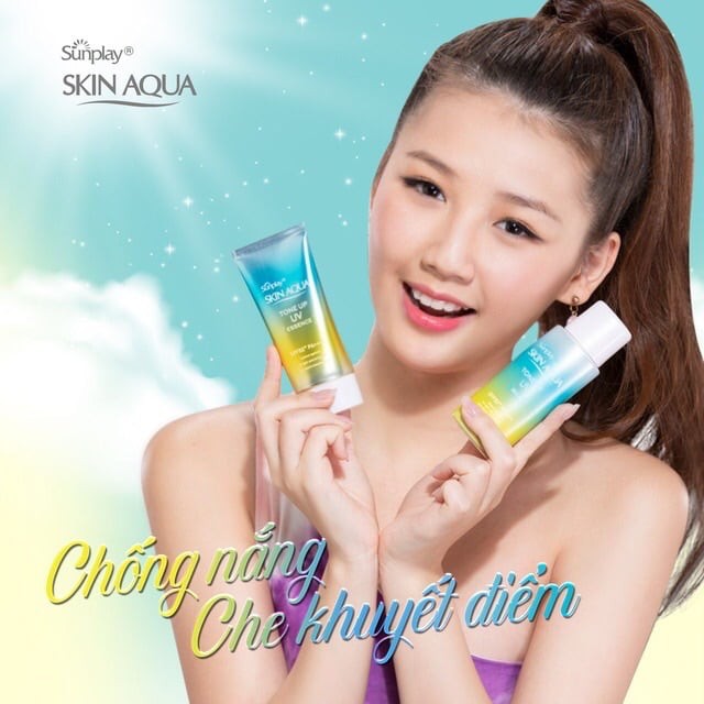 Tinh Chất Chống nắng Sunplay nâng tone uv essence MINT GREEN SPF 50+++