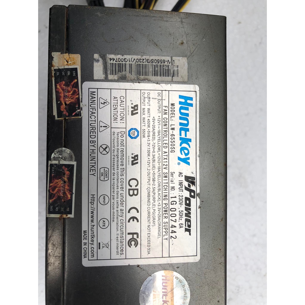Bộ nguồn máy tính PC HUNKEY LW 6500HG Công suất thật