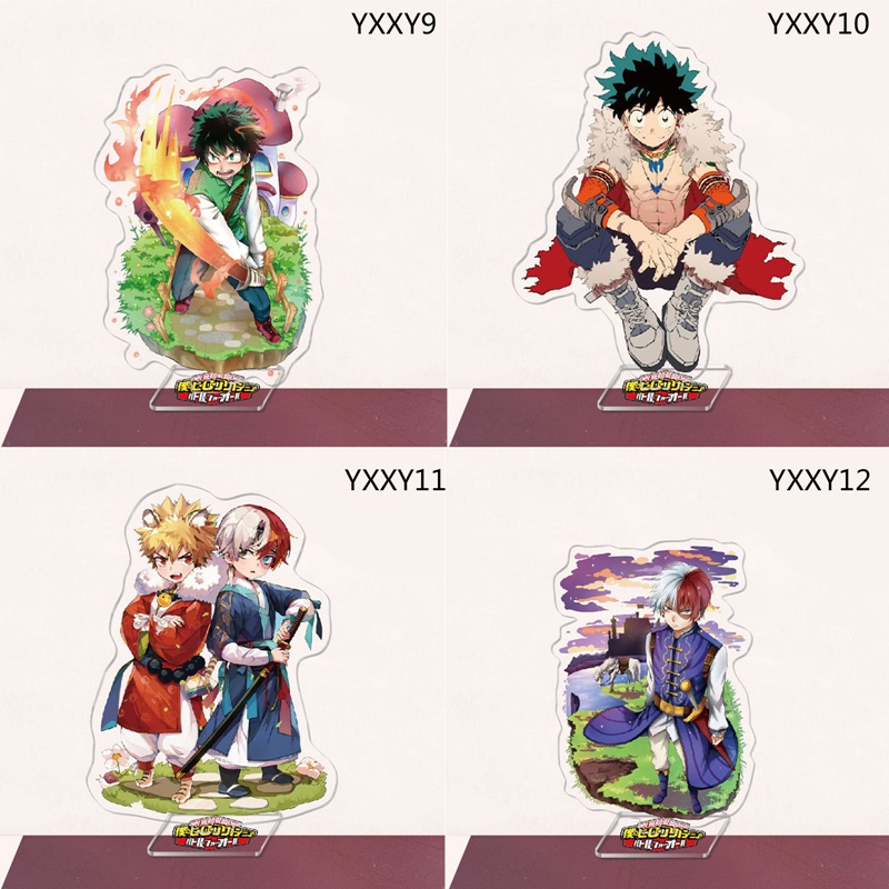flowersqueen Đồ trang trí để bàn bằng nhựa hoa tiết nhân vật My Hero Academia