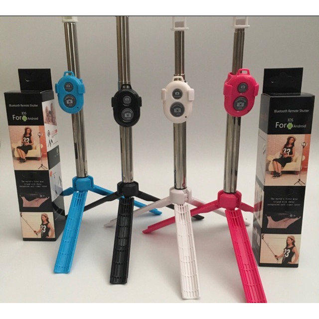 Tripod Mini Kiêm Gậy Tự Sướng Kèm Remote Bluetooth 3 in 1 | BigBuy360 - bigbuy360.vn