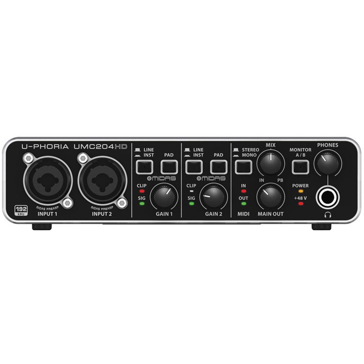 Behringer U-PHORIA UMC204HD - Sound Card Thu Âm, Làm Nhạc Chuyên Nghiệp