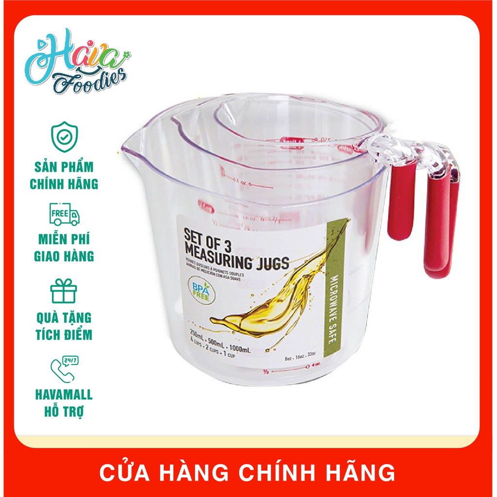 Bộ 3 Ca Đo Lường Uncle Bills