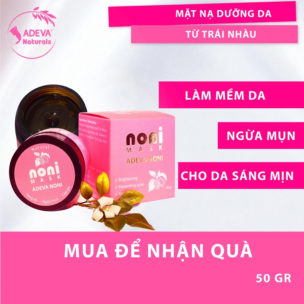 Combo chăm sóc da cơ bản - ADEVA NONI -Mặt nạ, kem chống nắng, Serum dưỡng da và kem dưỡng da mặt