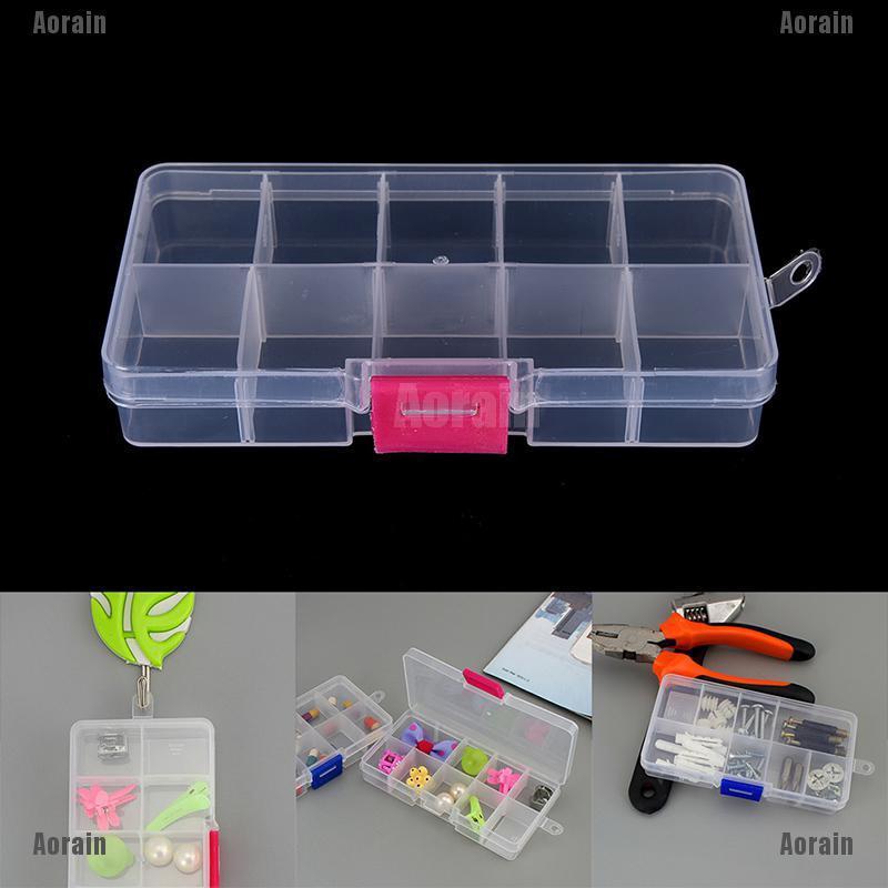 Hộp Nhựa 10 Ô Đựng Trang Sức Tiện Lợi