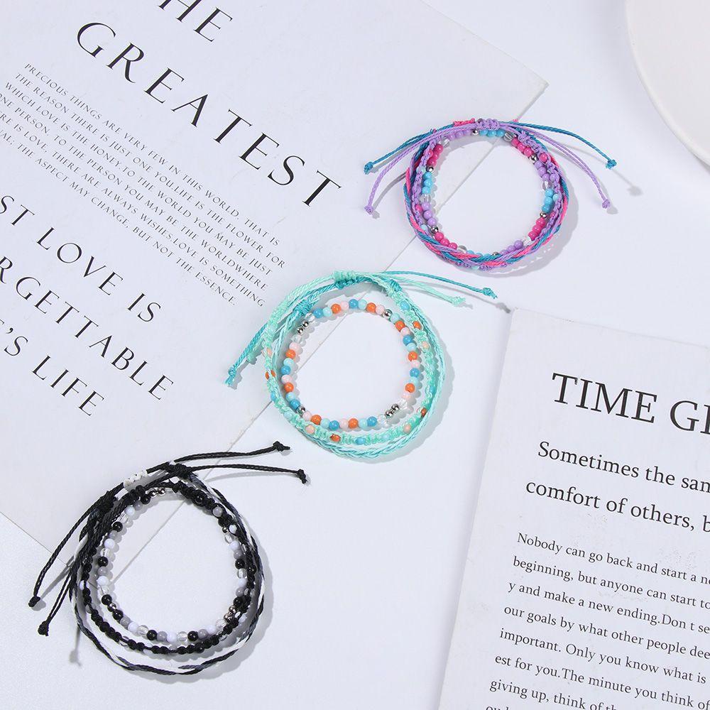 RAINBOW Set 3 Vòng Tay Hạt Handmade Xinh Xắn Dành Cho Nữ