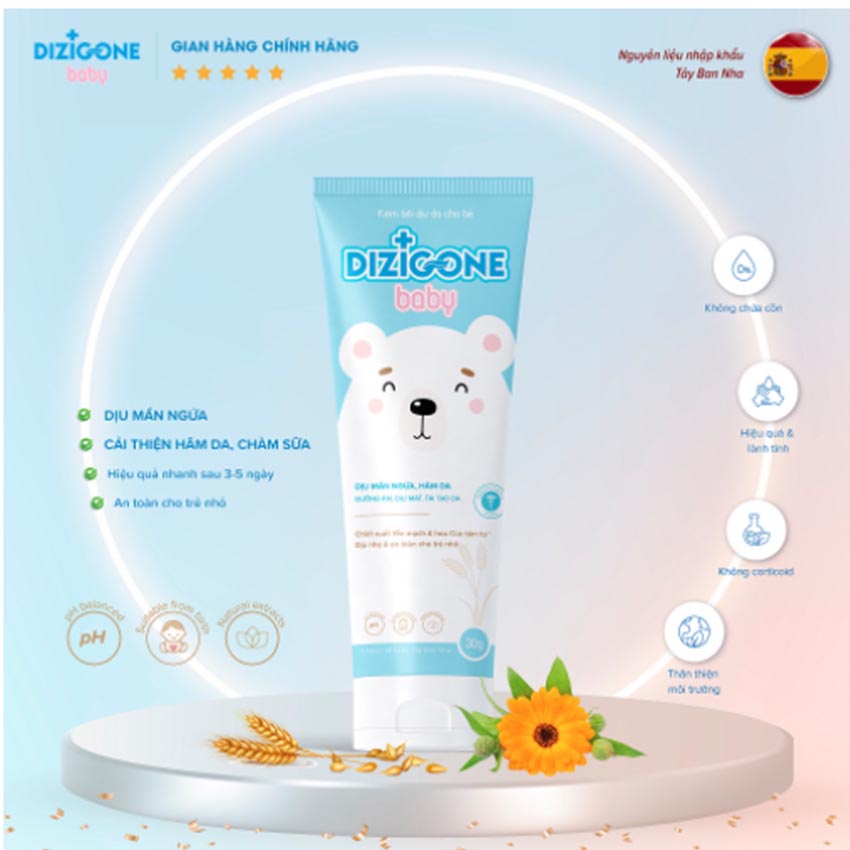 Kem Dizigone Baby 30gram - Giảm khô ngứa, ngừa kích ứng, làm dịu da , chàm sữa , hăm tả , Cvspharmacy
