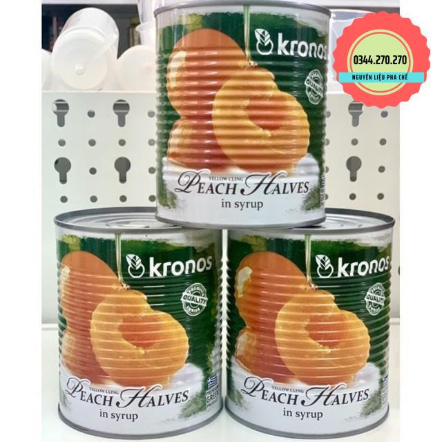 Đào Ngâm Kronos Lon sơn 820gr Date mới 2023, nắp giật tiện dụng
