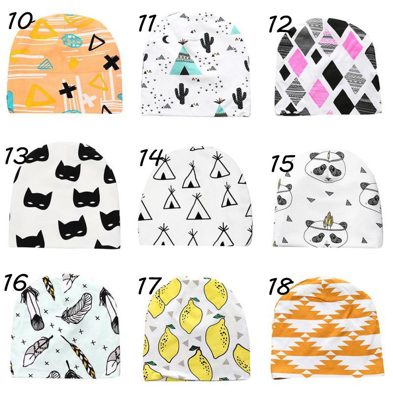 Nón len bằng cotton mềm cho trẻ sơ sinh