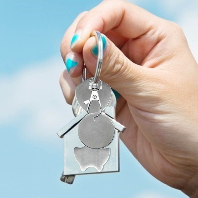 Móc Khóa Gắn Xe Đẩy Mua Sắm Bằng Kim Loại Siêu Bền Tiện Dụng