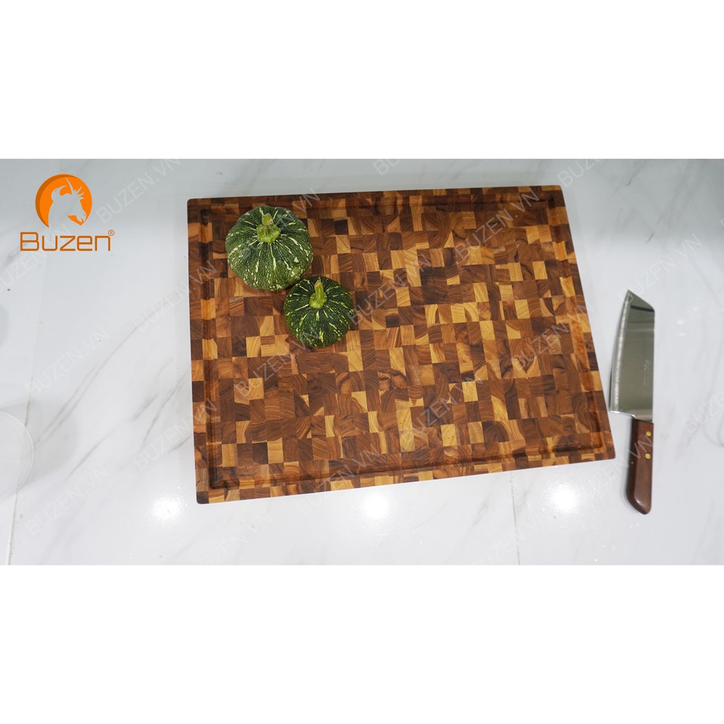 Thớt Gỗ Teak Buzen Cao Cấp - Thớt Gỗ Cứng Không Lo Mùn Chống Ẩm Mối Mọt Cực Tốt