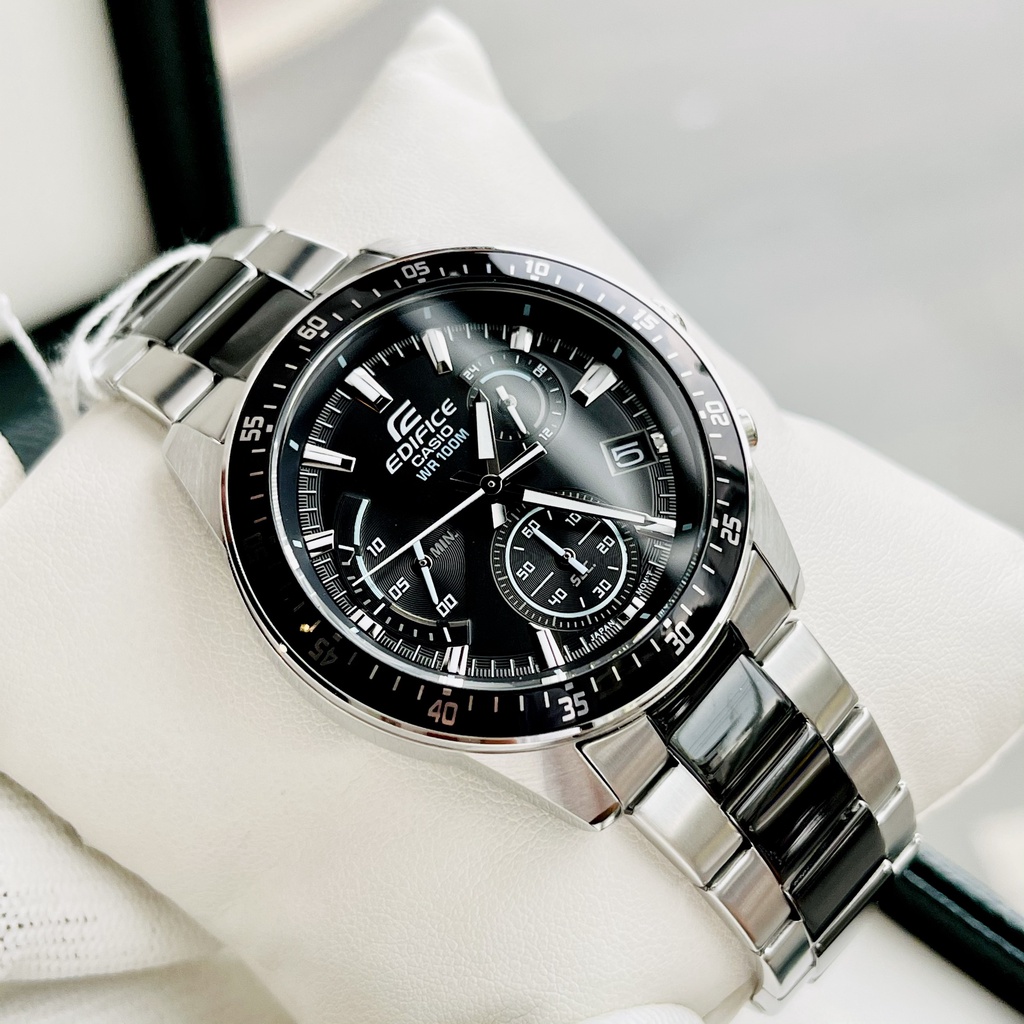 Đồng hồ Nam Casio Edifice EFR 540SBK-1A Dây thép Demi đen Bảo hành 5 năm Hyma watch